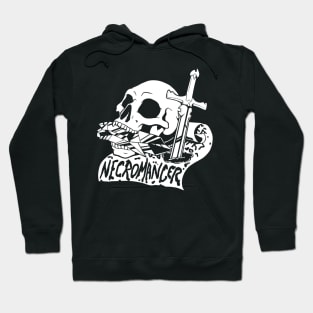 Necromancer Class - White Design Hoodie